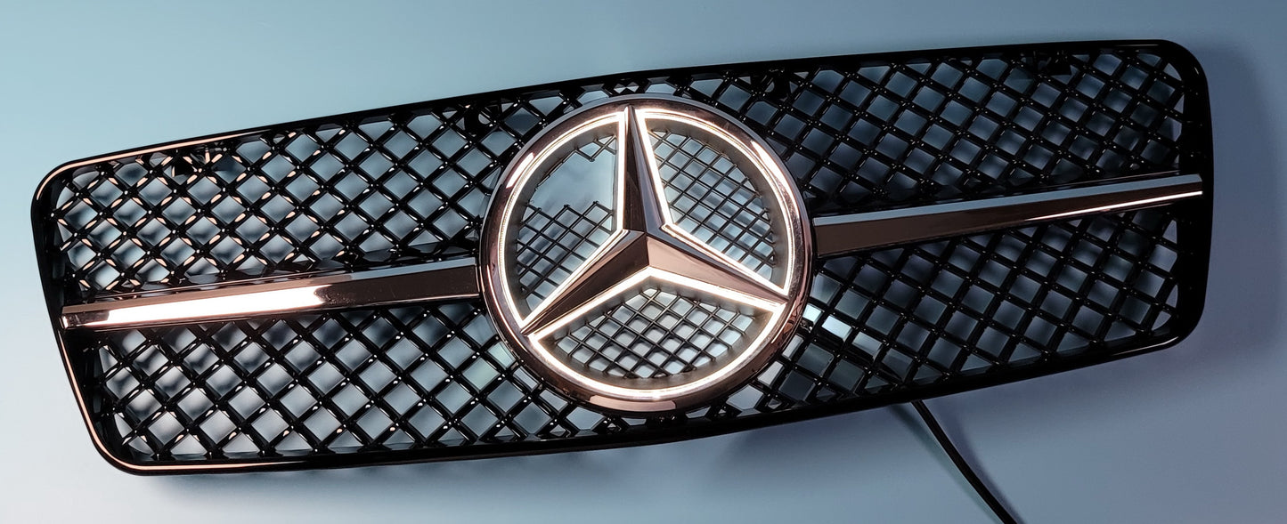 W208 illuminated center star sports grille - wiring required CLK320 CLK430 use only