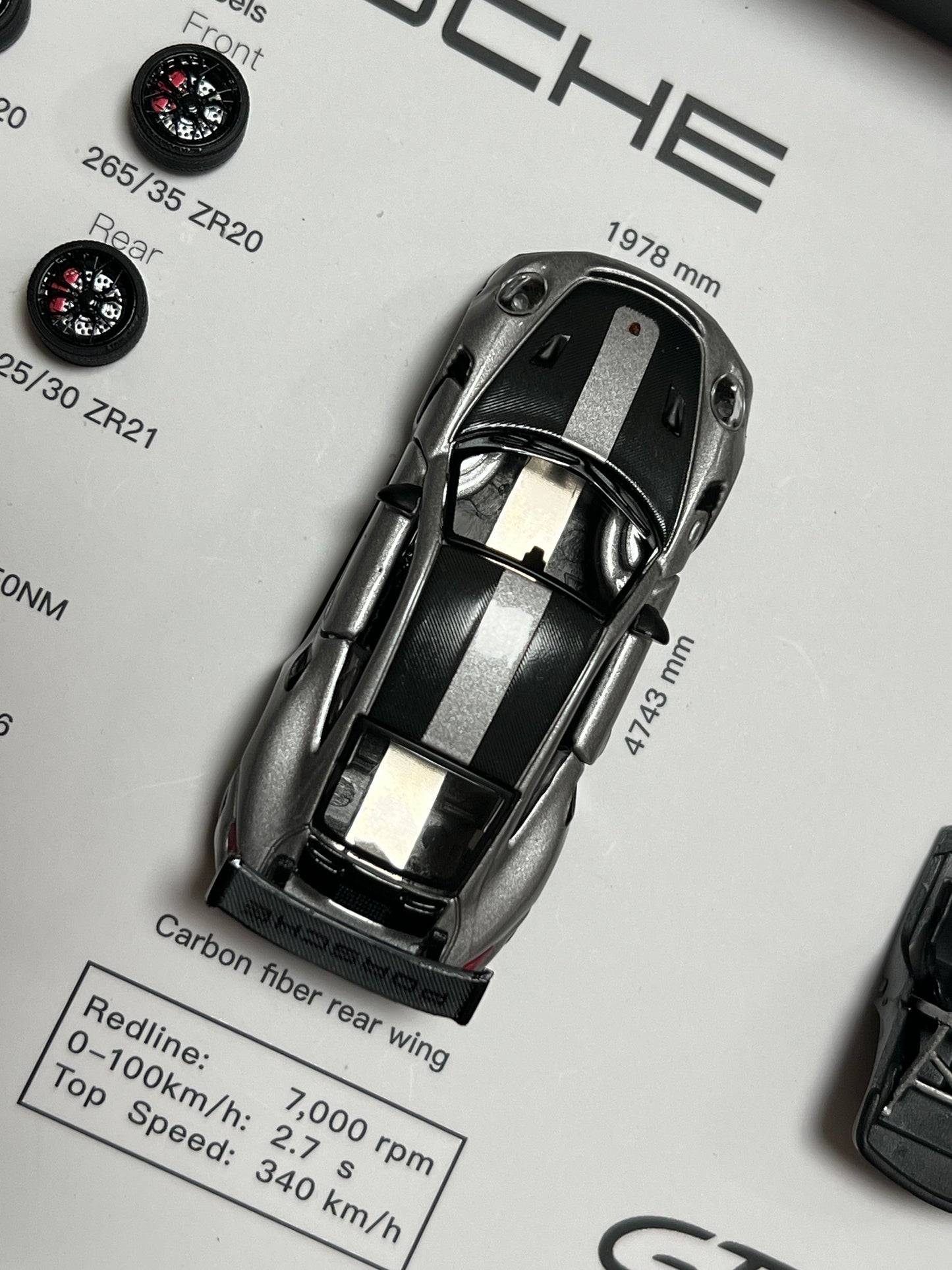 Porsche 911 GT2RS Framed Display Shadow Box 15.2x20.3cm
