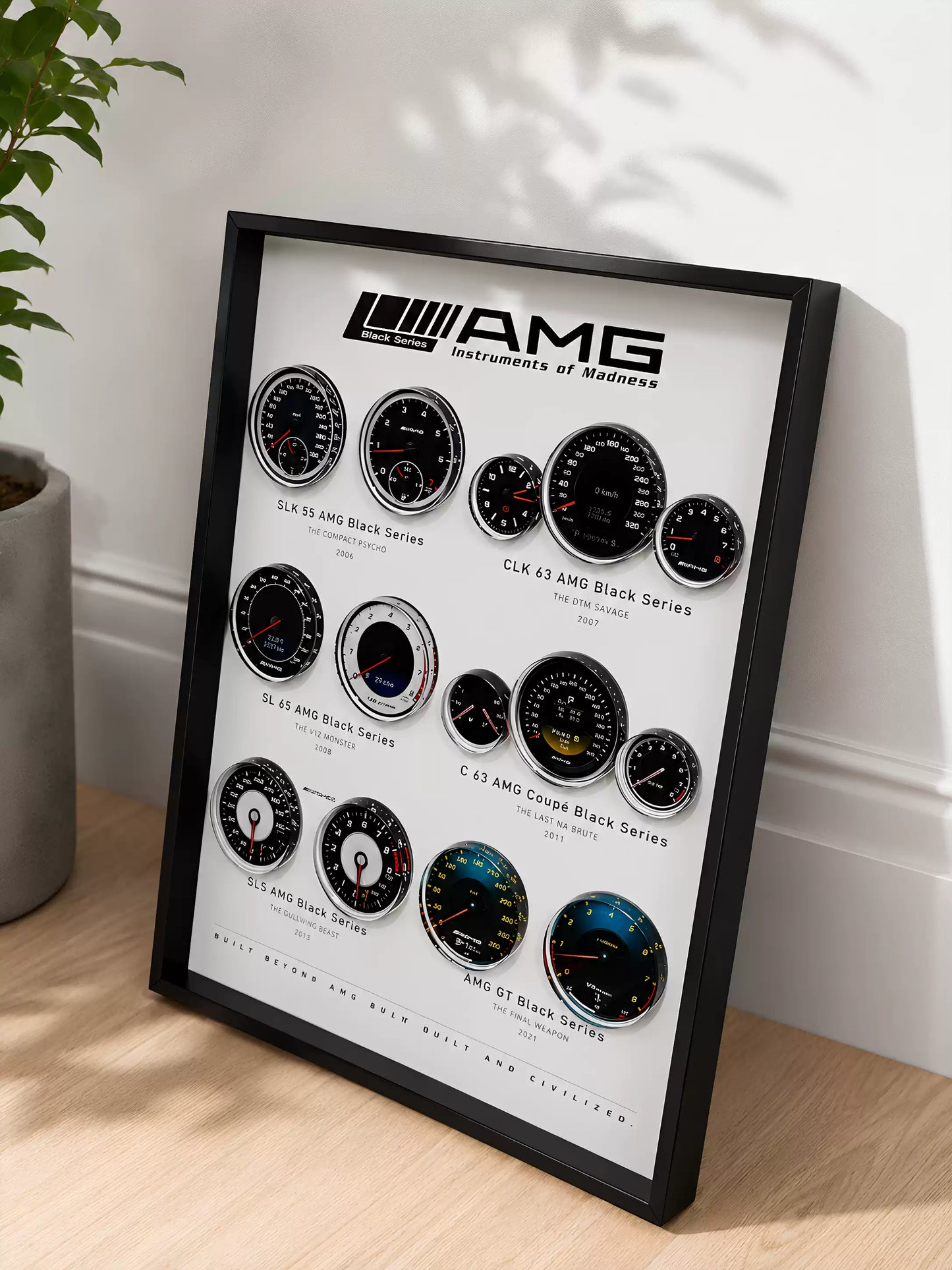 AMG Black Series Dashboard Evolution Framed Wall Art 30x40cm