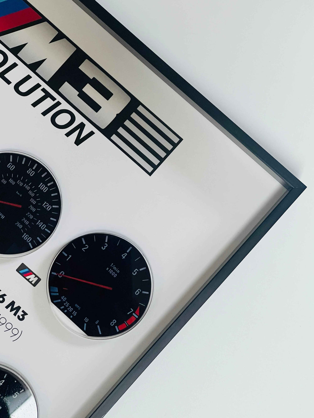 BMW M3 Evolution Dashboard Framed Wall Art 30.5x40.6cm