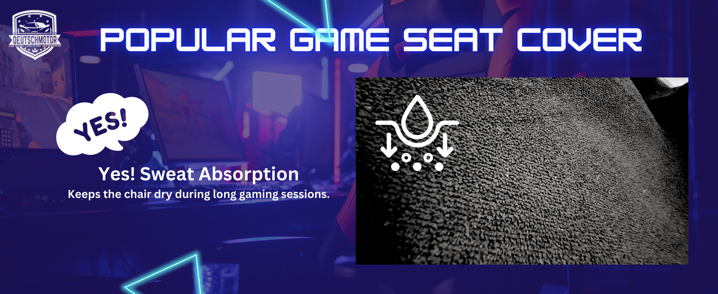 Gaming seat Cover Protection Terry Towel Fabric Slip-on Soft Comfort Easy Installation pet dust