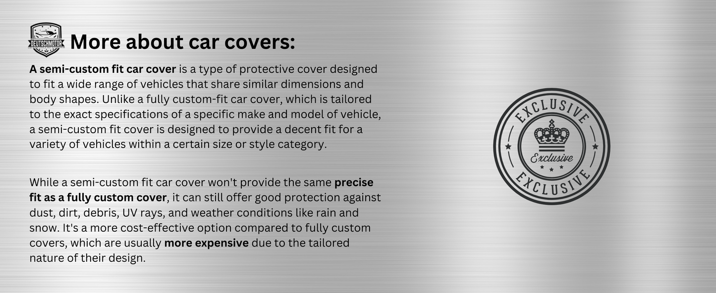 Premium car cover for Cadillac Escalade ESV standard wheel base Water Resistant UV Rays Hail Protection Storage Winter Snow (semi-custom)