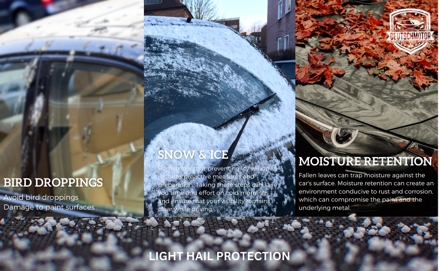 Deutschmotor for all BMW 5 & 6 series Water Resistant UV Rays Hail Protection Storage Winter Snow (semi-custom)
