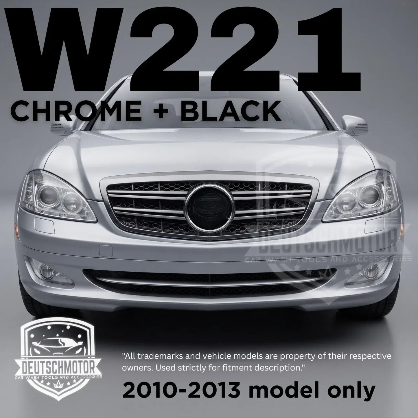 for Mercedes w221 S550 S63 S65 S600 front grille Chrome S-class 2010-2013 - Deutschmotor