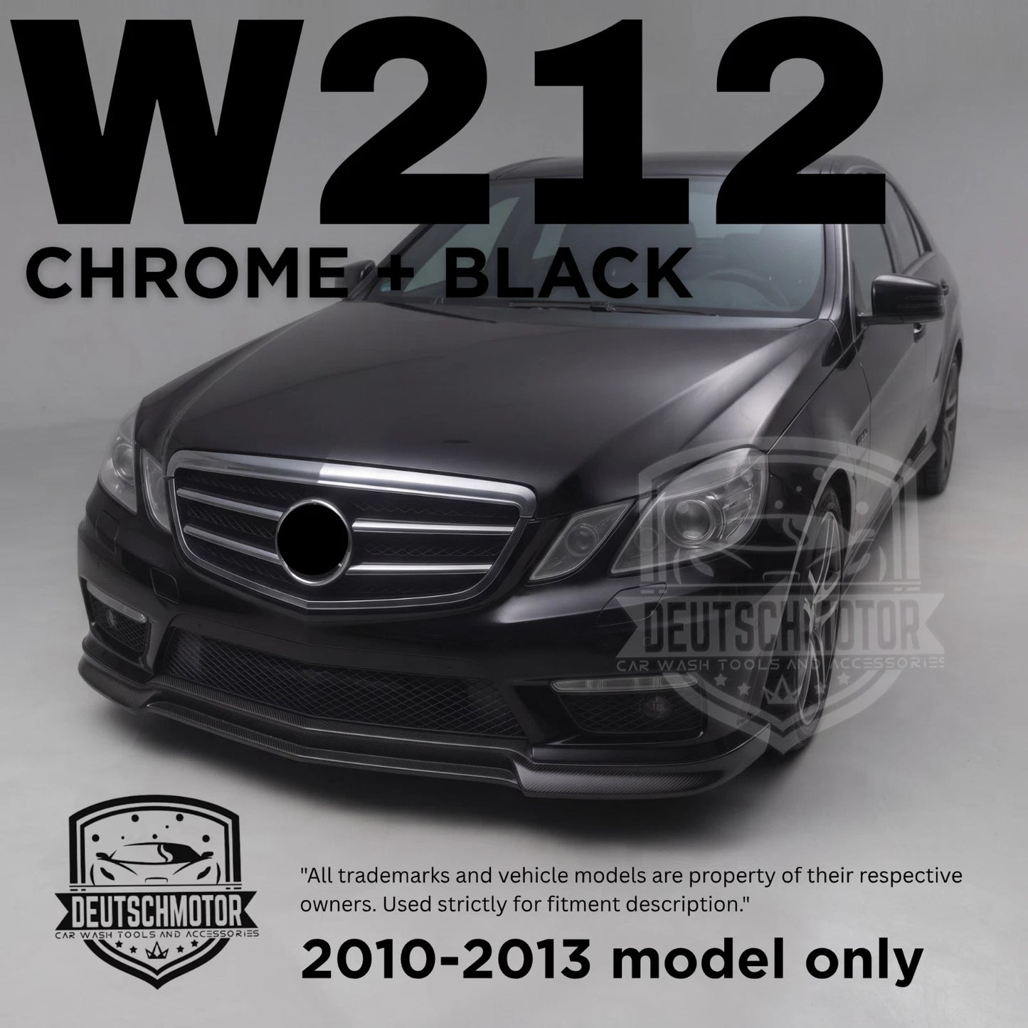 for Mercedes w212 E350 E550 E63 front grille Chrome E-class 2010-2013 black mesh