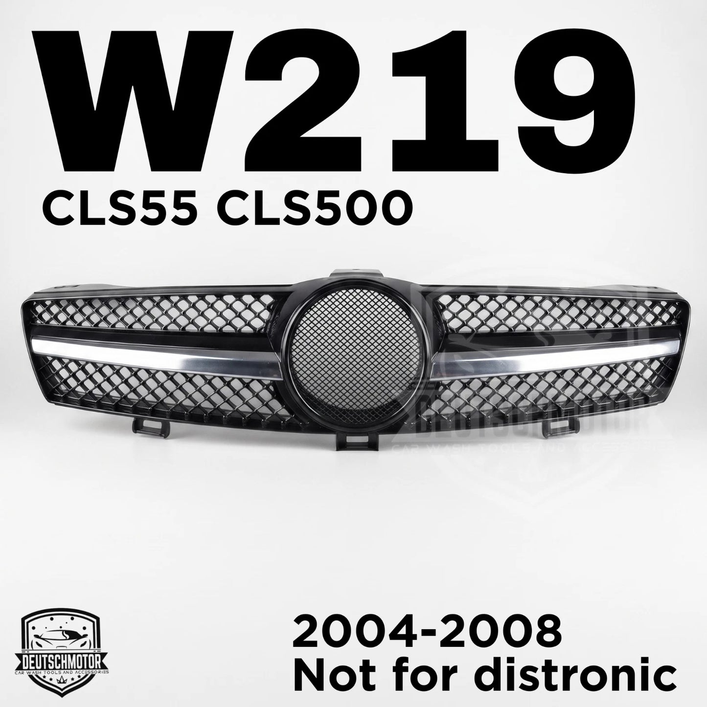 Mercedes W219 CLS55 CLS500 CLS Grille Grill 1 Fins 2004-2008 black chrome fin
