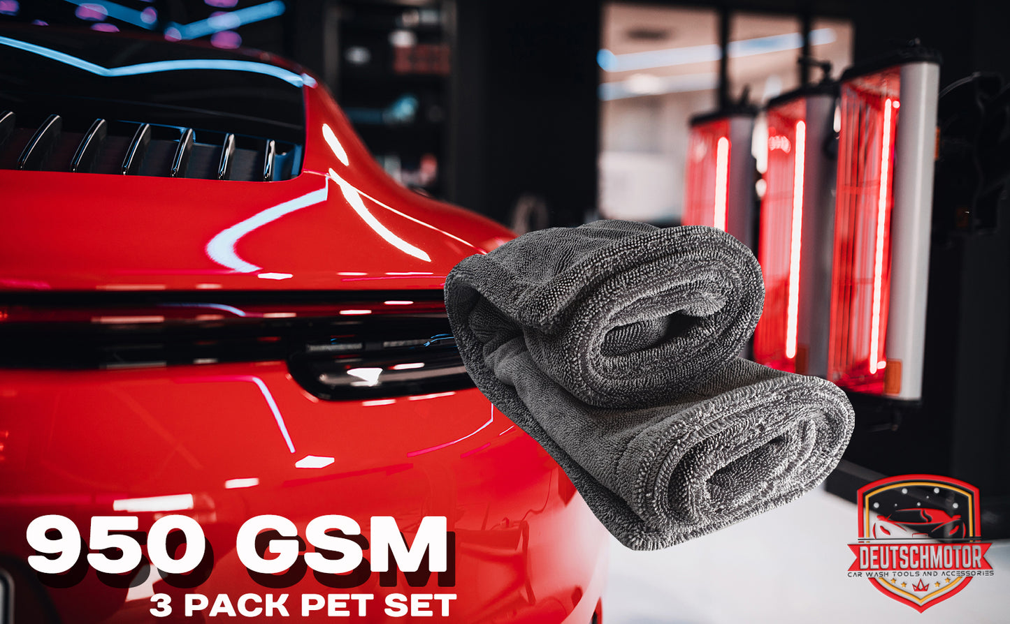 Deutschmotor 1600 GSM super fast drying towels - car wash essentials