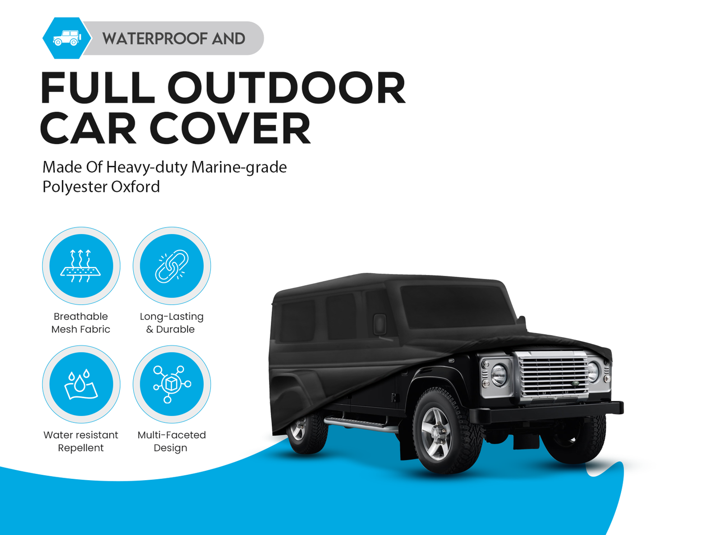 Defender 110 one ten 2004-2018 outdoor protection Sun dust car cover Land Rover