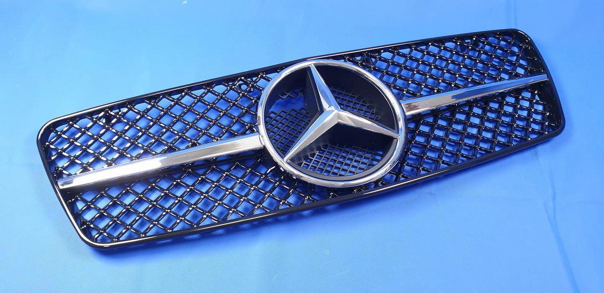 Mercedes W208 CLK front sports grille CLK320 CLK430 - AMG style black color