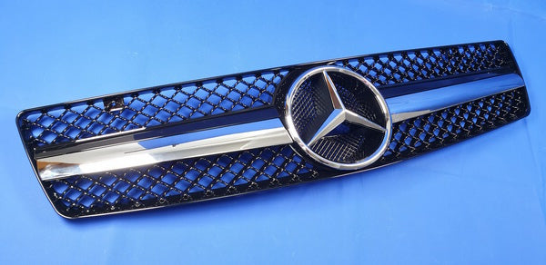 Mercedes R129 1990-2002 SL500 SL600 SL63 front replacement sports grille (black or silver)