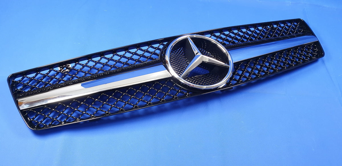Mercedes R129 1990-2002 SL500 SL600 SL63 front replacement sports grille (black or silver)