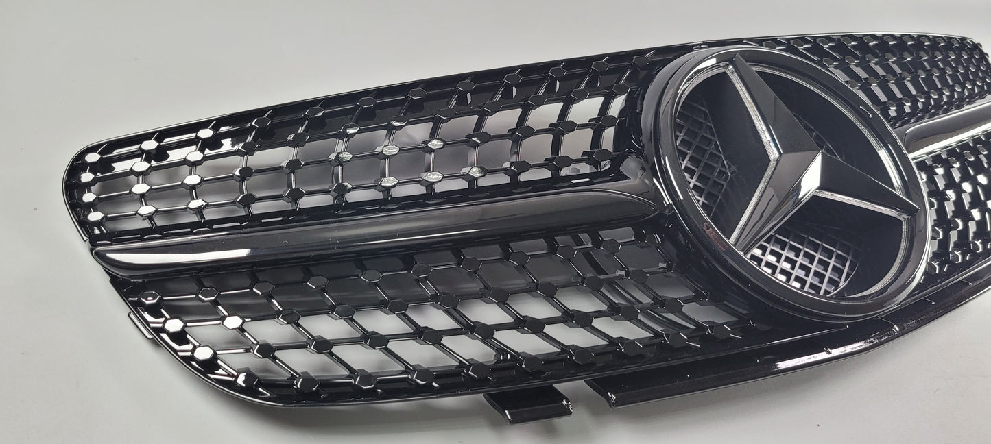 Mercedes Diamond R230 100% glossy black grille 2003-2006 for Mercedes SL500 SL600 SL63