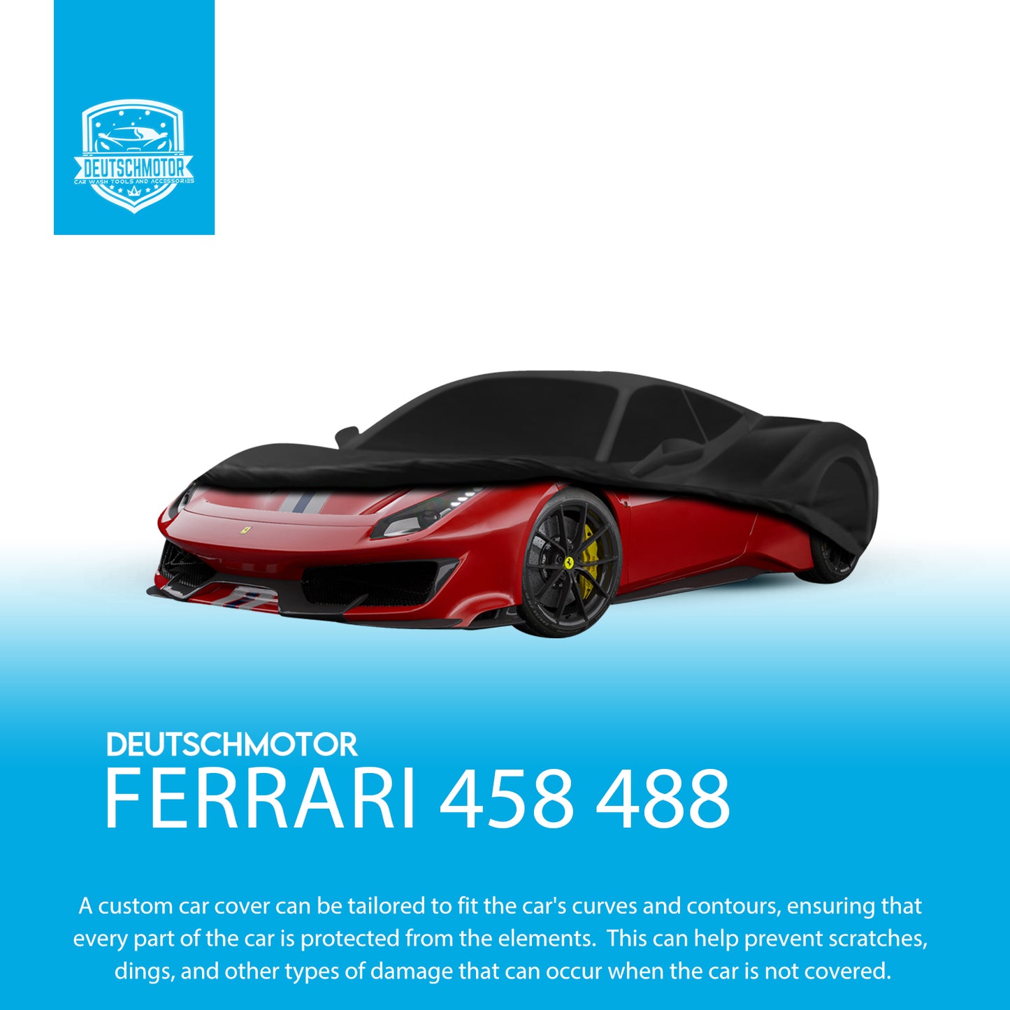 Outdoor all weather car cover for Ferrari 458 488 Italia protection Sun UV dust