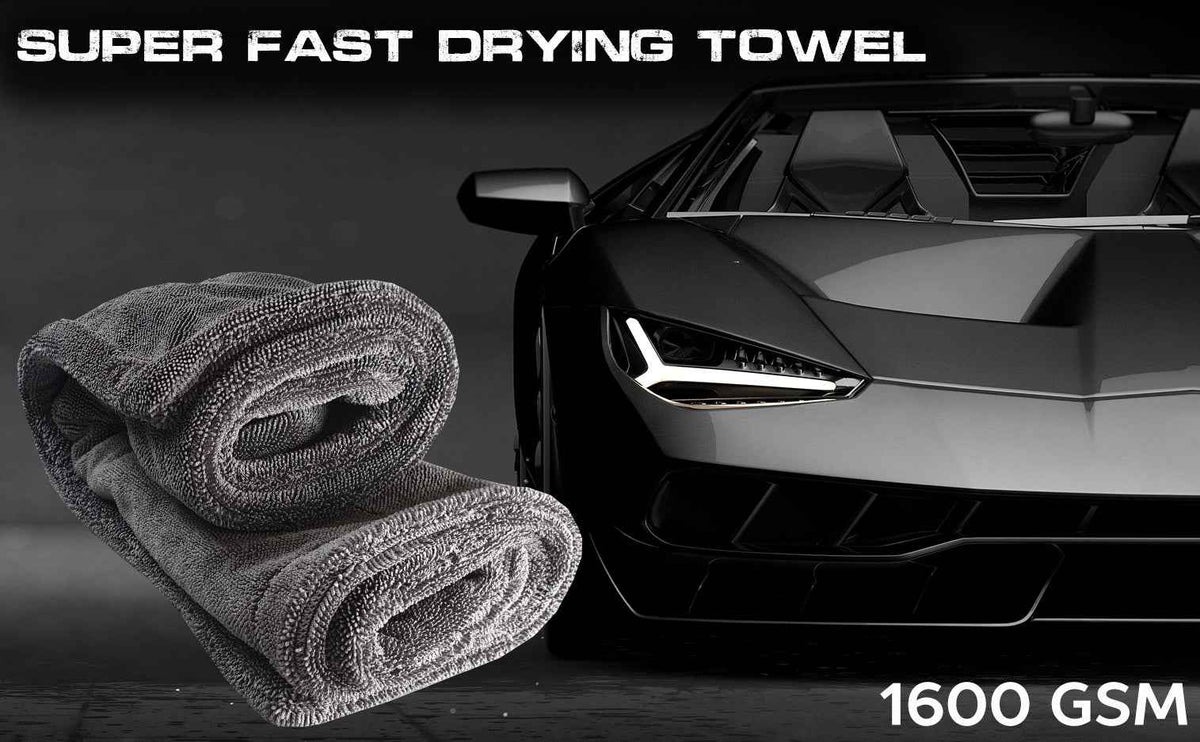 Elevate Your Car Wash with 1600 GSM Microfiber Drying Towels - Unmatched Absorption & Speed