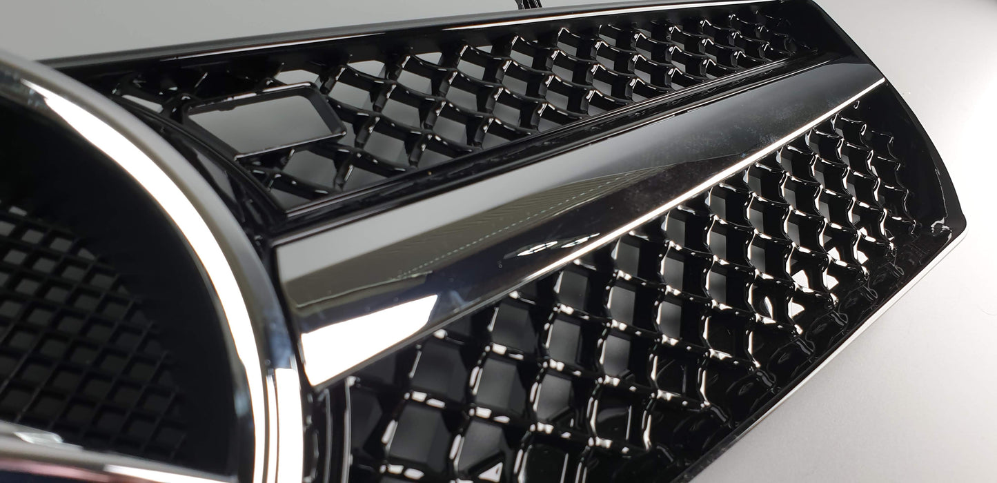 Mercedes R129 1990-2002 SL500 SL600 SL63 front replacement sports grille (black or silver)