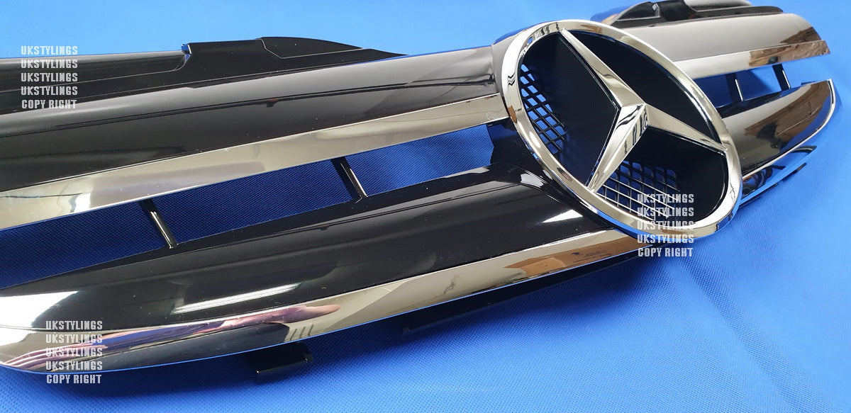 Mercedes R170 SLK 전면 스포츠 그릴 SLK230 SLK 2fin 블랙 그릴 1997-2002