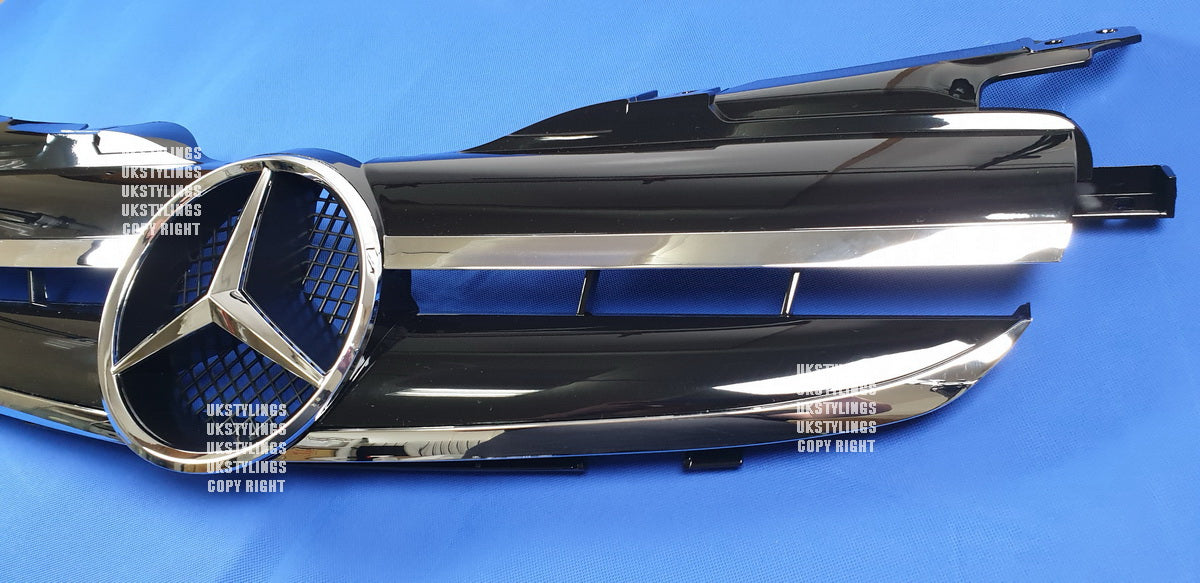 Mercedes R170 SLK 전면 스포츠 그릴 SLK230 SLK 2fin 블랙 그릴 1997-2002