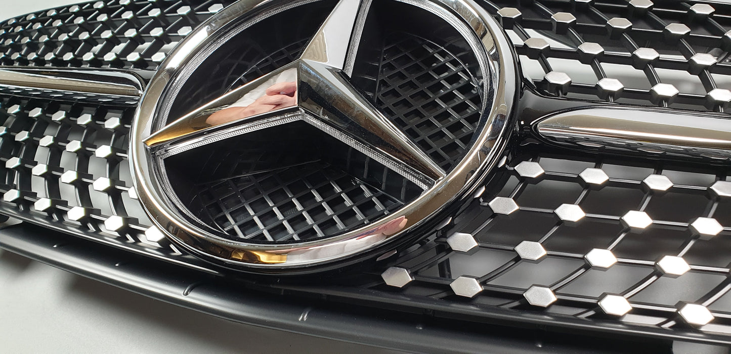 Mercedes Diamond R230 SL AMG grille for Mercedes SL500 SL600 SL63 2003-2006 with LED kit
