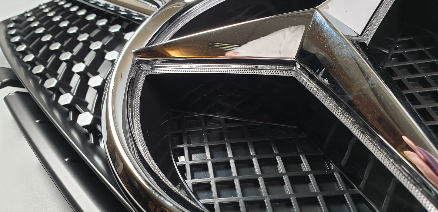 Mercedes Diamond R230 SL AMG grille for Mercedes SL500 SL600 SL63 2003-2006 with LED kit