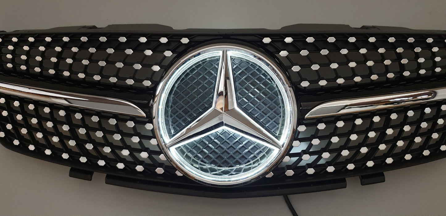 Mercedes Diamond R230 SL AMG grille for Mercedes SL500 SL600 SL63 2003-2006 with LED kit