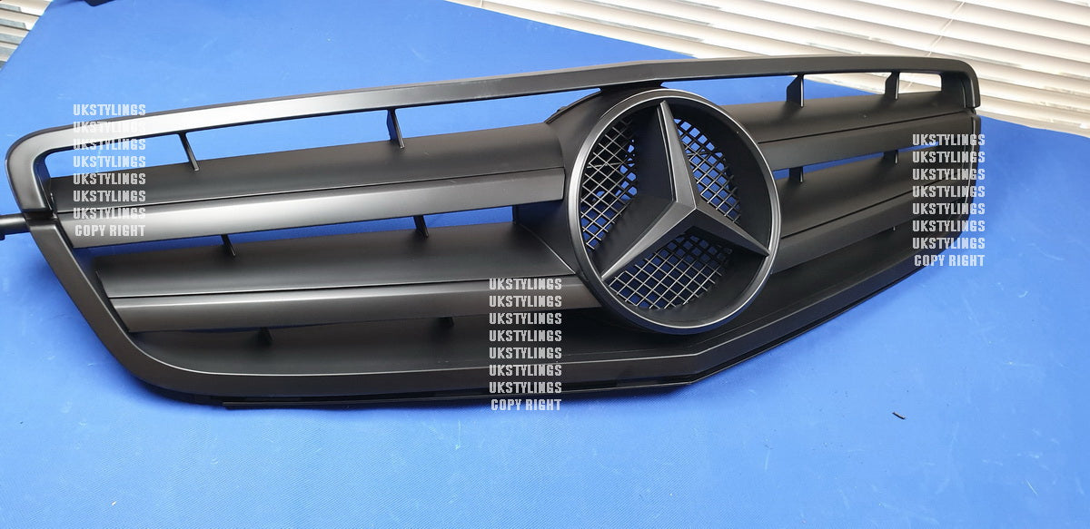 W204 4핀메쉬 무광 블랙 그릴 전면 스포츠 C220 C300 C350 블랙 컬러 (24c)