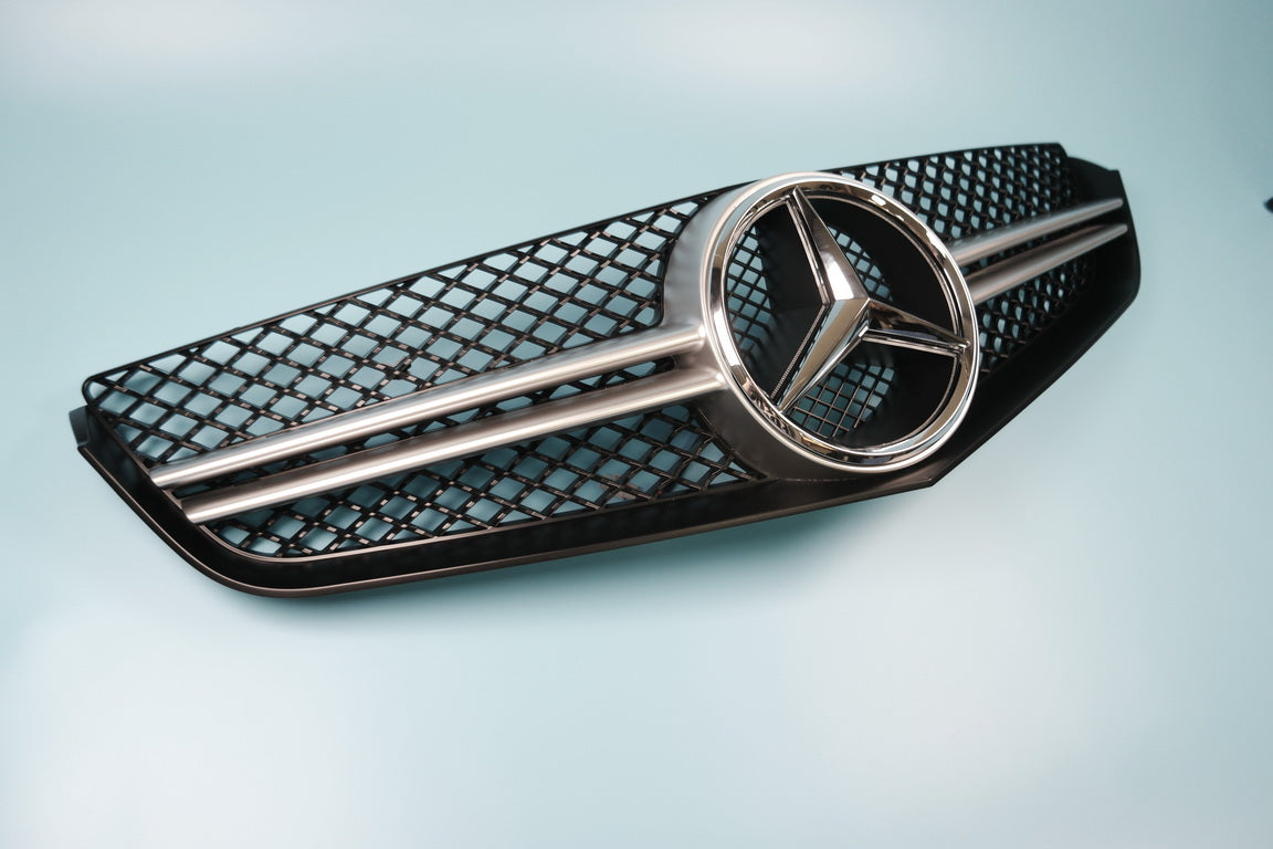W207 2 fins SILVER front sports grille E-class coupe for Mercedes E350 E500