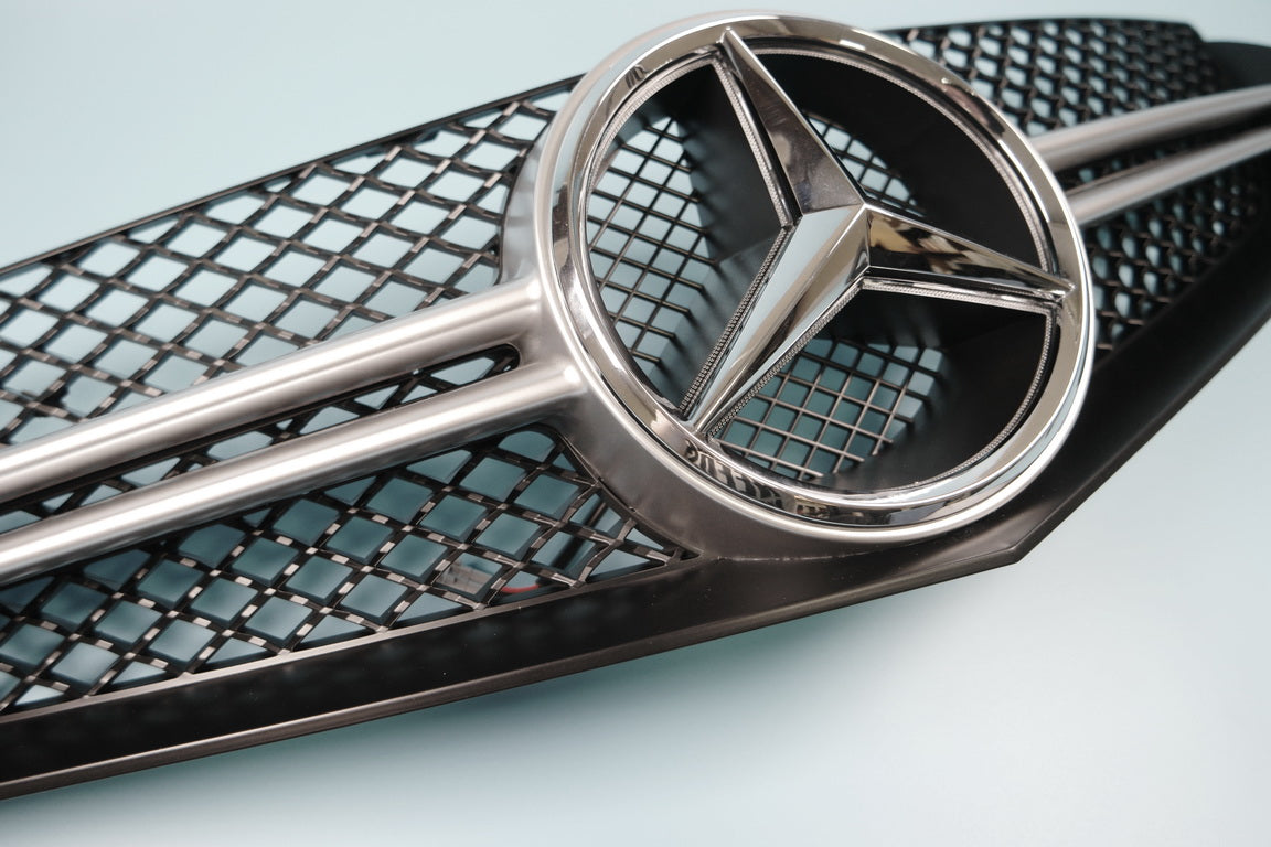 W207 2 fins SILVER front sports grille E-class coupe for Mercedes E350 E500