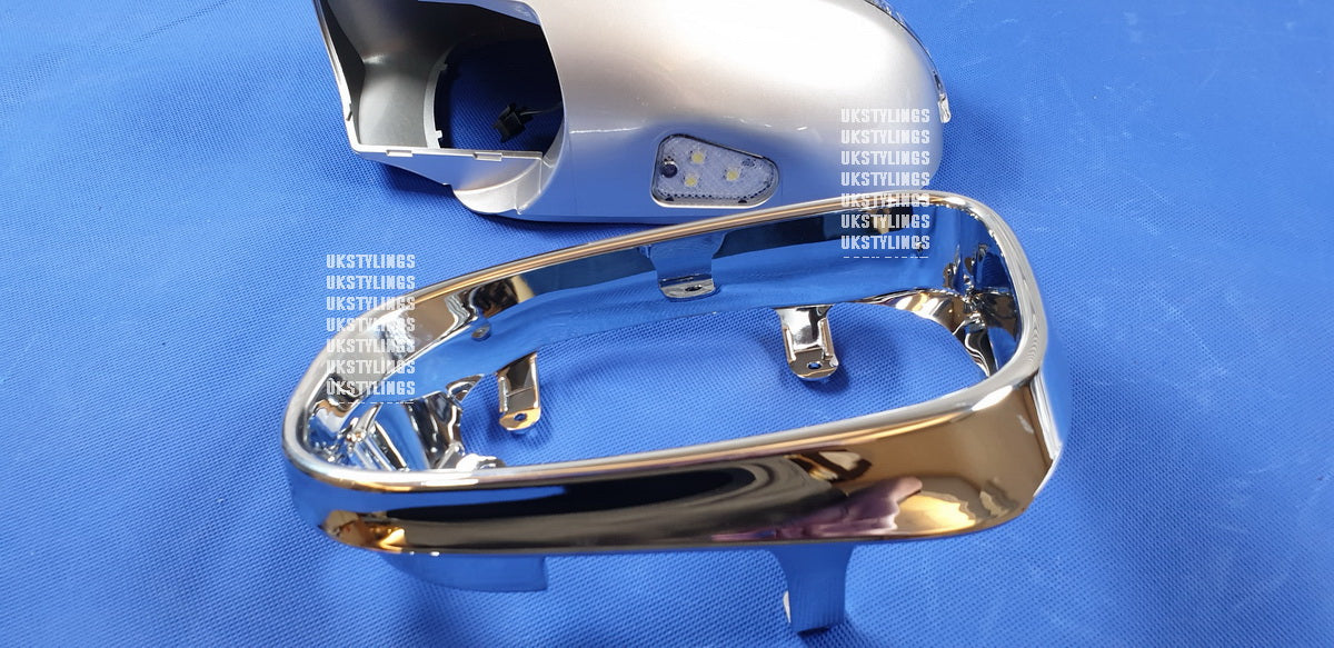 Mercedes W208 CLK replacement side door mirror cover with LED entrance light CLK320 CLK430 CLK55
