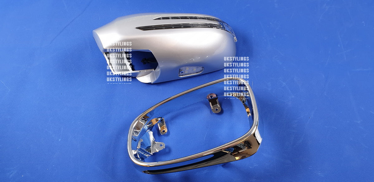 Mercedes W208 CLK replacement side door mirror cover with LED entrance light CLK320 CLK430 CLK55