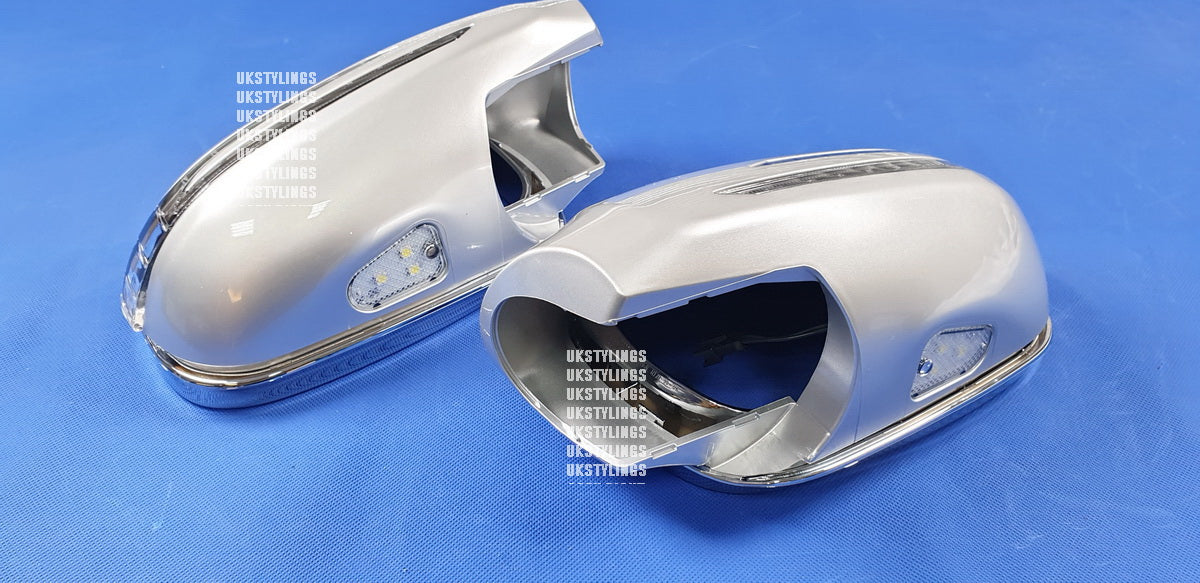Mercedes W208 CLK replacement side door mirror cover with LED entrance light CLK320 CLK430 CLK55