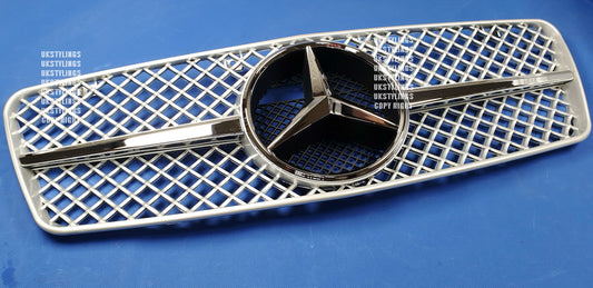 Mercedes W208 97-02 CLK front sports grille CLK320 CLK430 - AMG style silver color