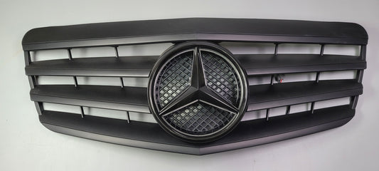 For Mercedes W211 2007-2009 front sports grille E320 E350 E500 E63 Satin black painted