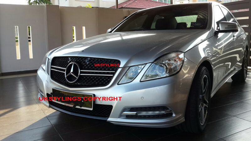 W212 2 Fins AMG style front sports grille E320 E350 E500 E-class mesh