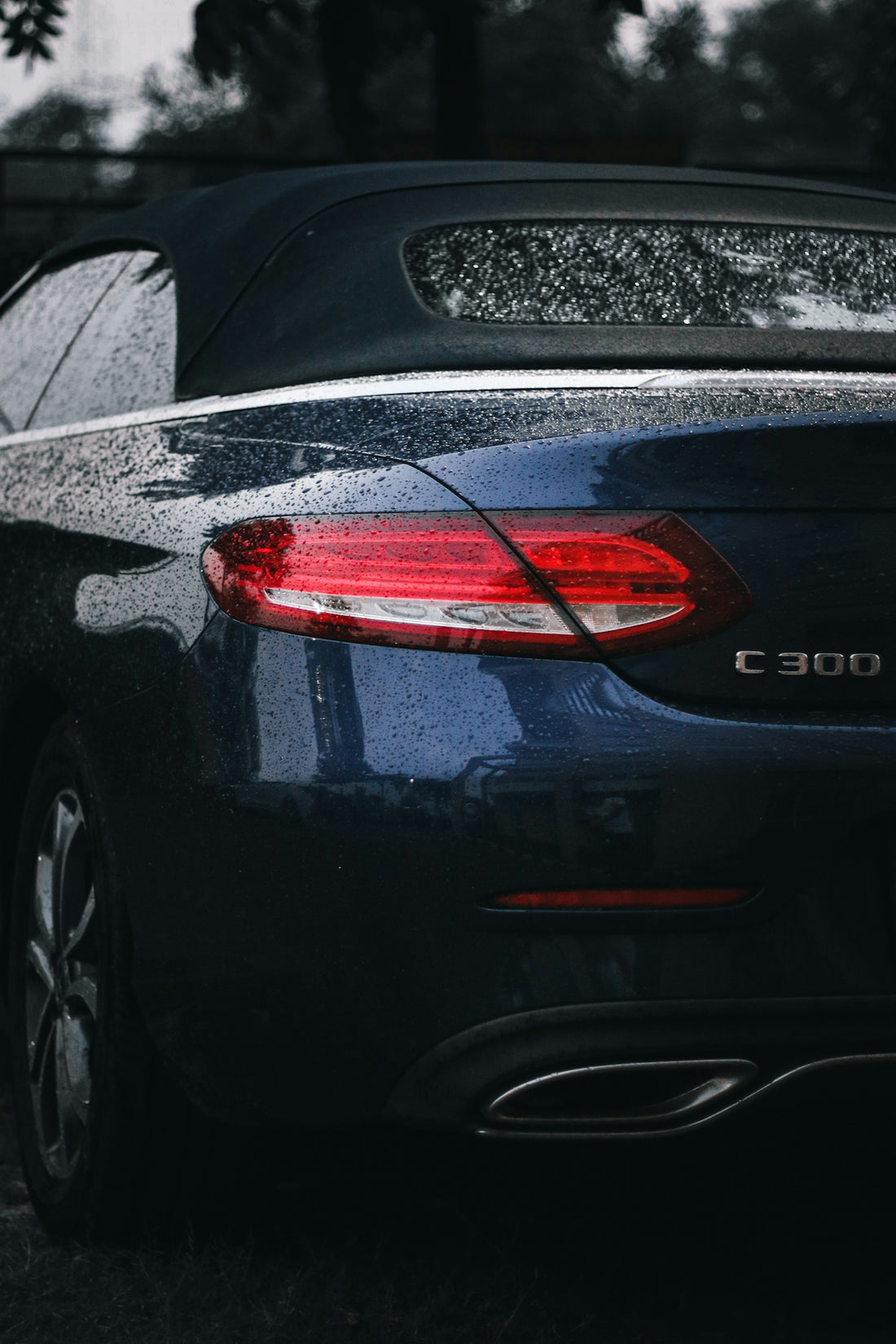 black car with red license plate