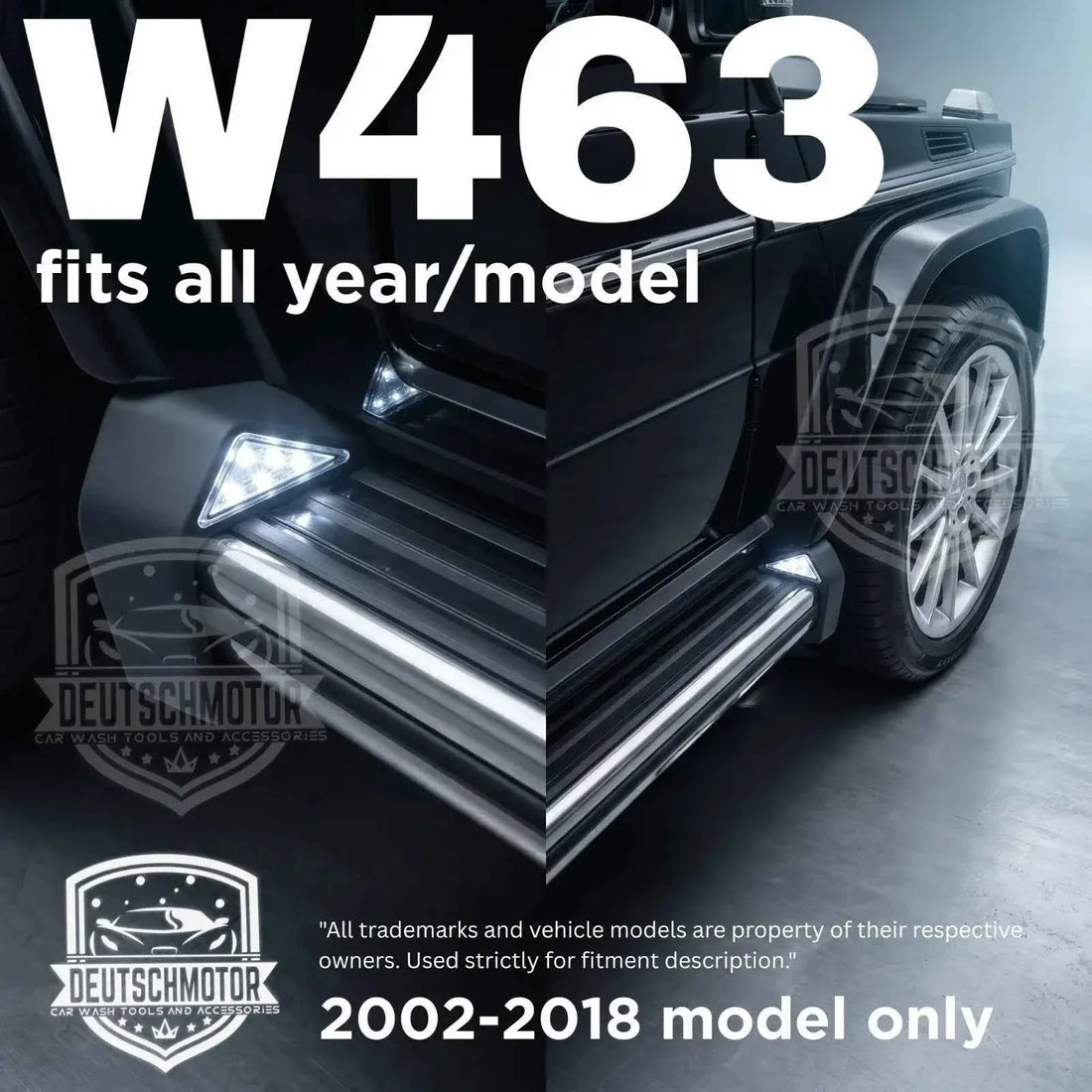 W463 G63 DRL Front Headlight Cover - 5x LED Upgrade Kit