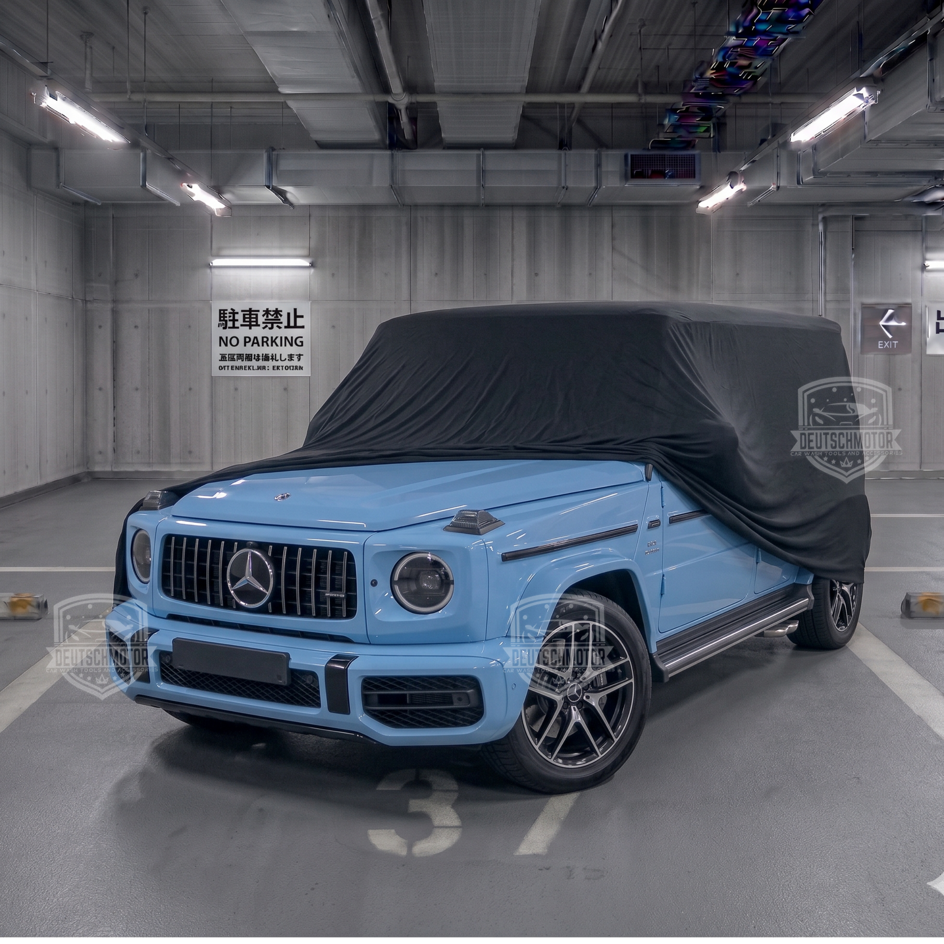 Deutschmotor W463 Mercedes Full Outdoor car Cover Storage G320 G500 G350 G63 G65 Water Resistant Protect UV Rays W464 - Deutschmotor