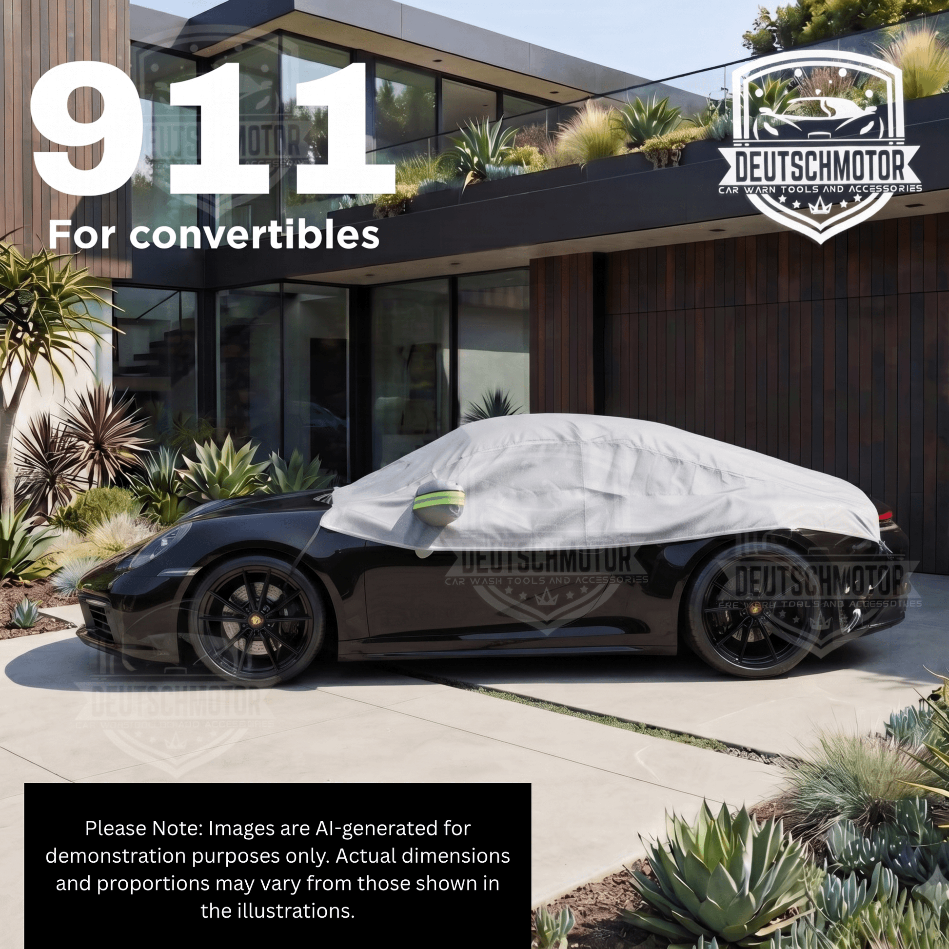 Deutschmotor compact car cover, lightweight and durable, designed for quick installation and protection against outdoor elements.