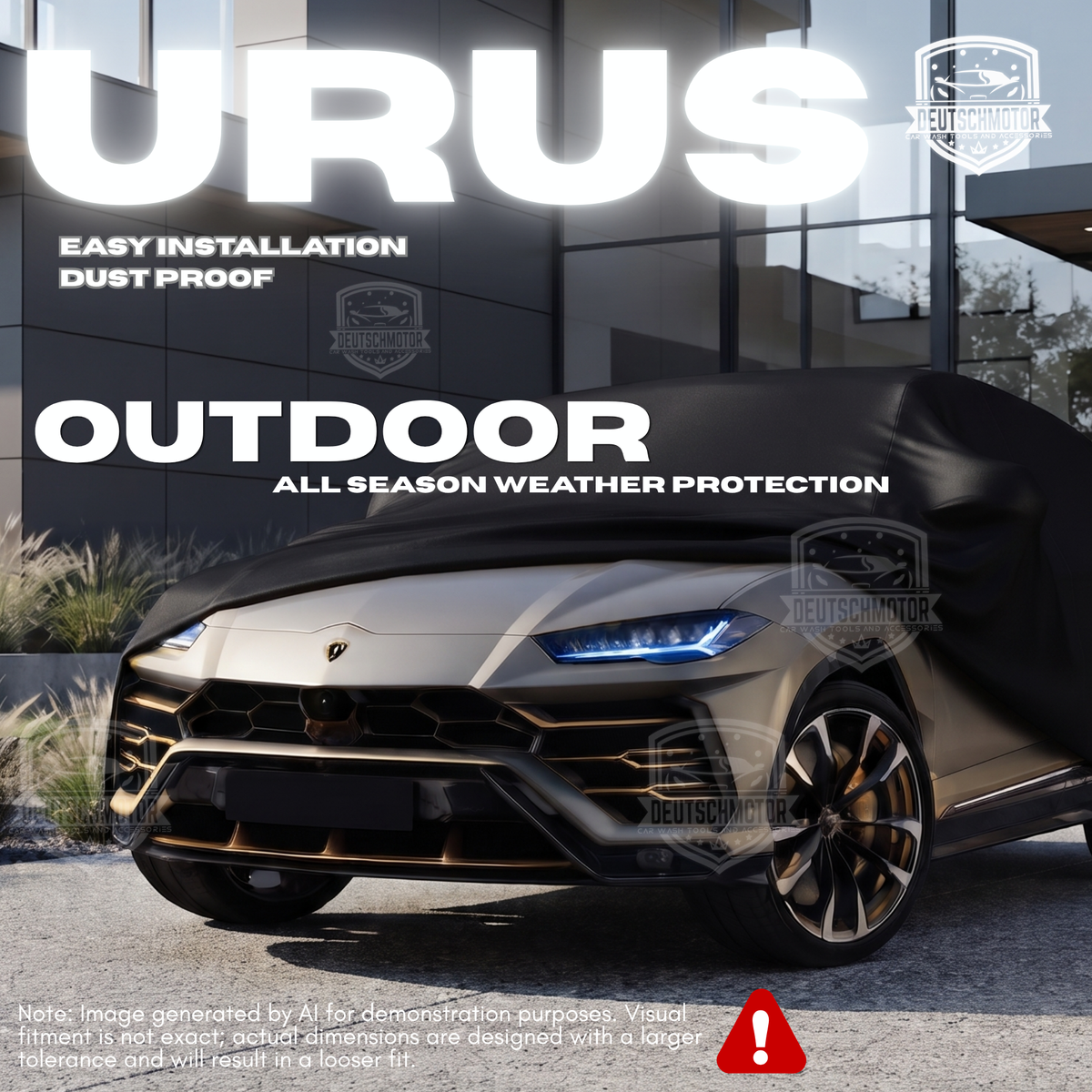 Premium Outdoor Car Cover for Lamborghini Urus (2018-2023) - Protection from Rain, Snow, Sun, and Dust - Deutschmotor