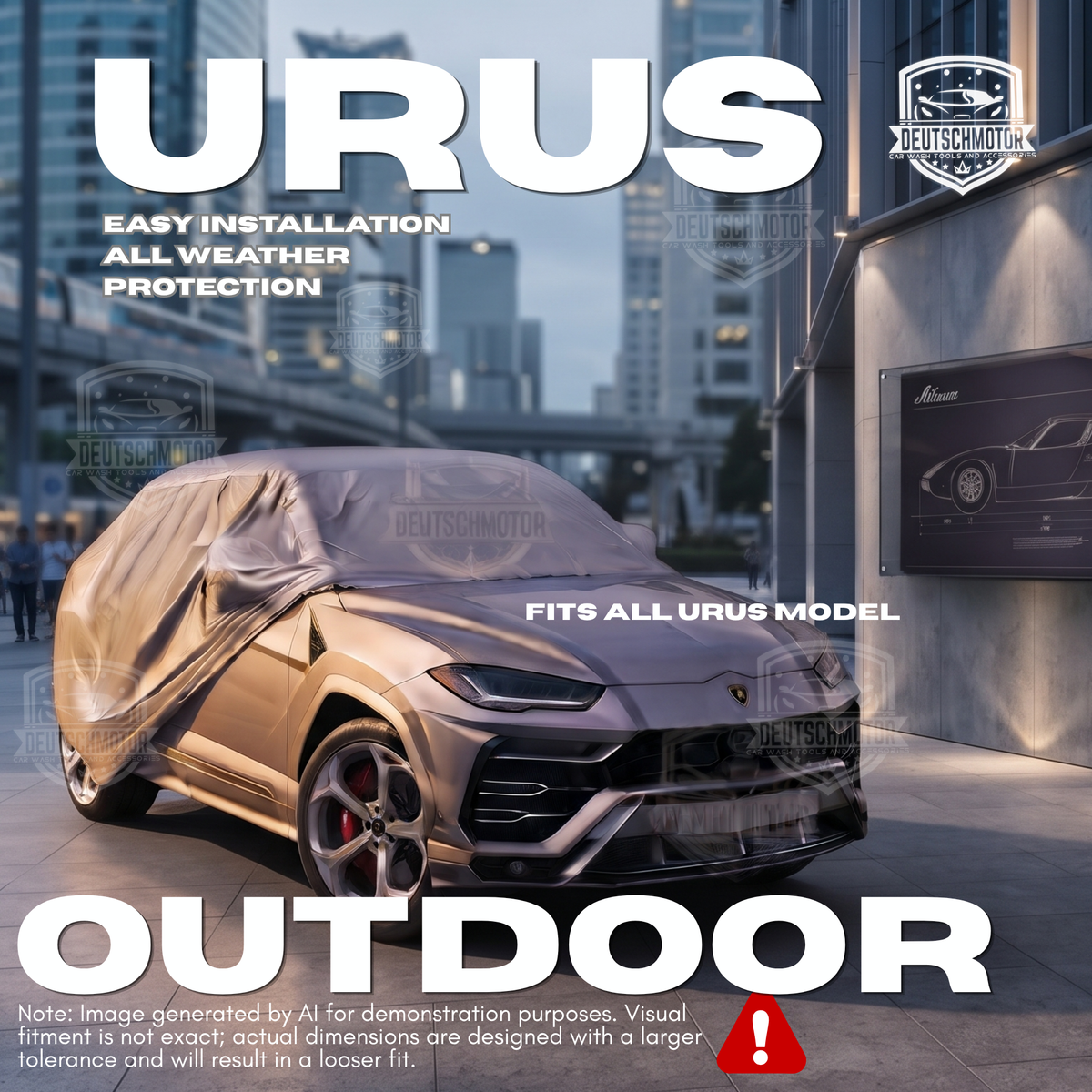 Premium Outdoor Car Cover for Lamborghini Urus (2018-2023) - Protection from Rain, Snow, Sun, and Dust - Deutschmotor