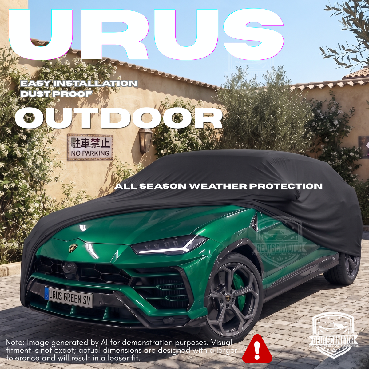 Premium Outdoor Car Cover for Lamborghini Urus (2018-2023) - Protection from Rain, Snow, Sun, and Dust - Deutschmotor