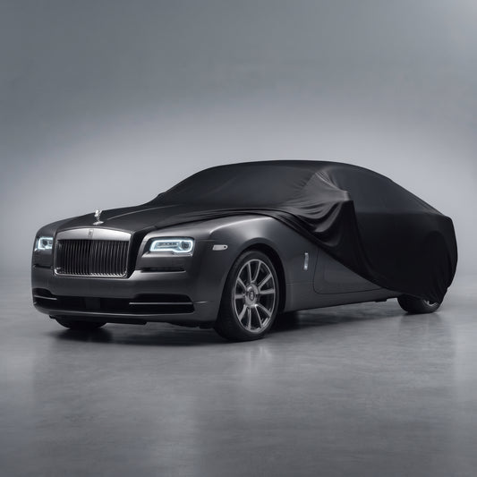 Wraith Satin indoor use car cover tailored made, Snug fit with elastic 2014-2021 - Deutschmotor