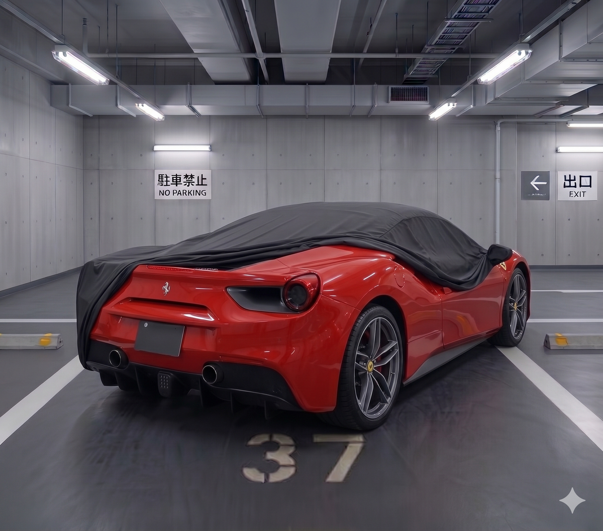 Ferrari 458 488 outdoor car cover - all weather - Deutschmotor