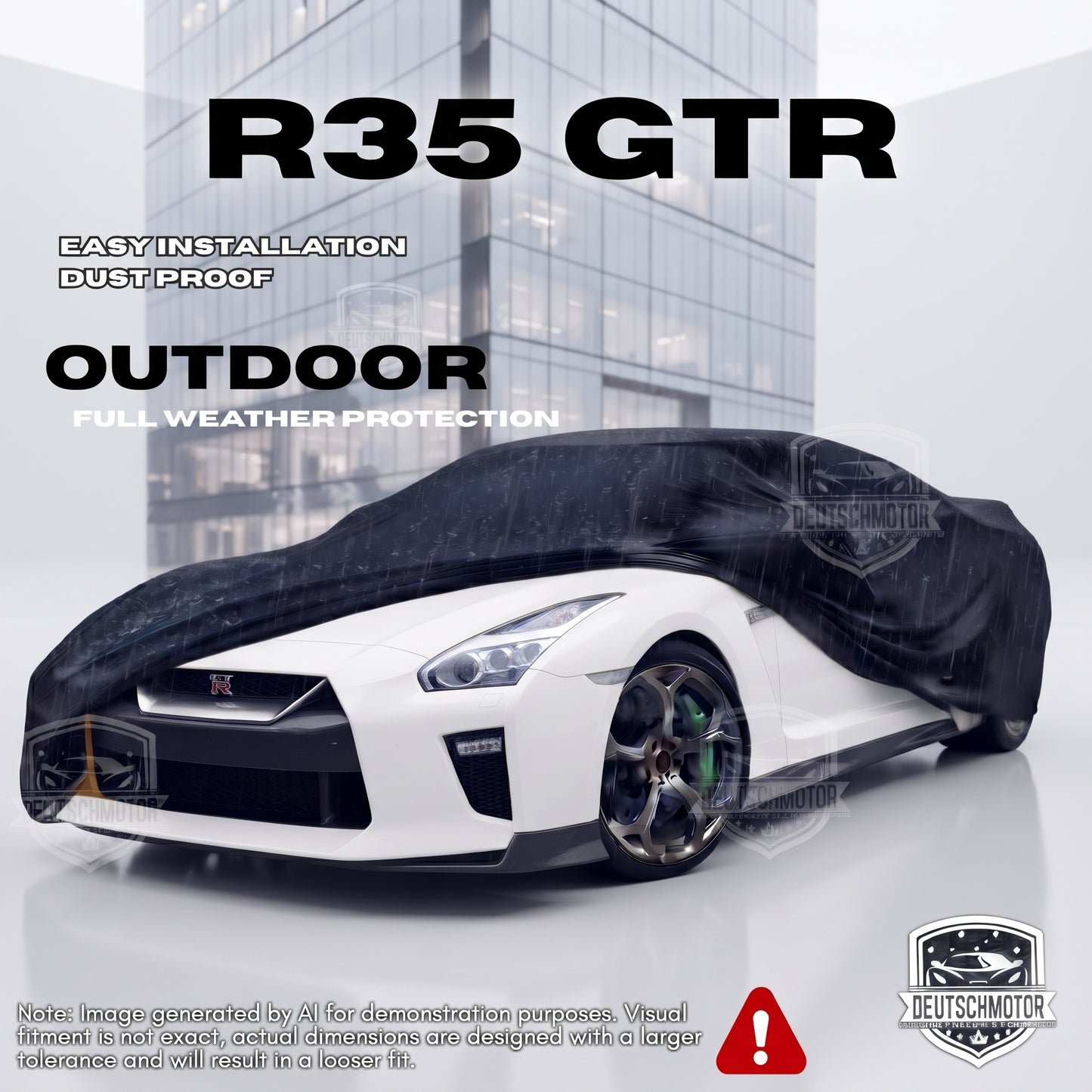 Outdoor weather protection car cover for GTR R35 skyline dash leather gust strap - Deutschmotor