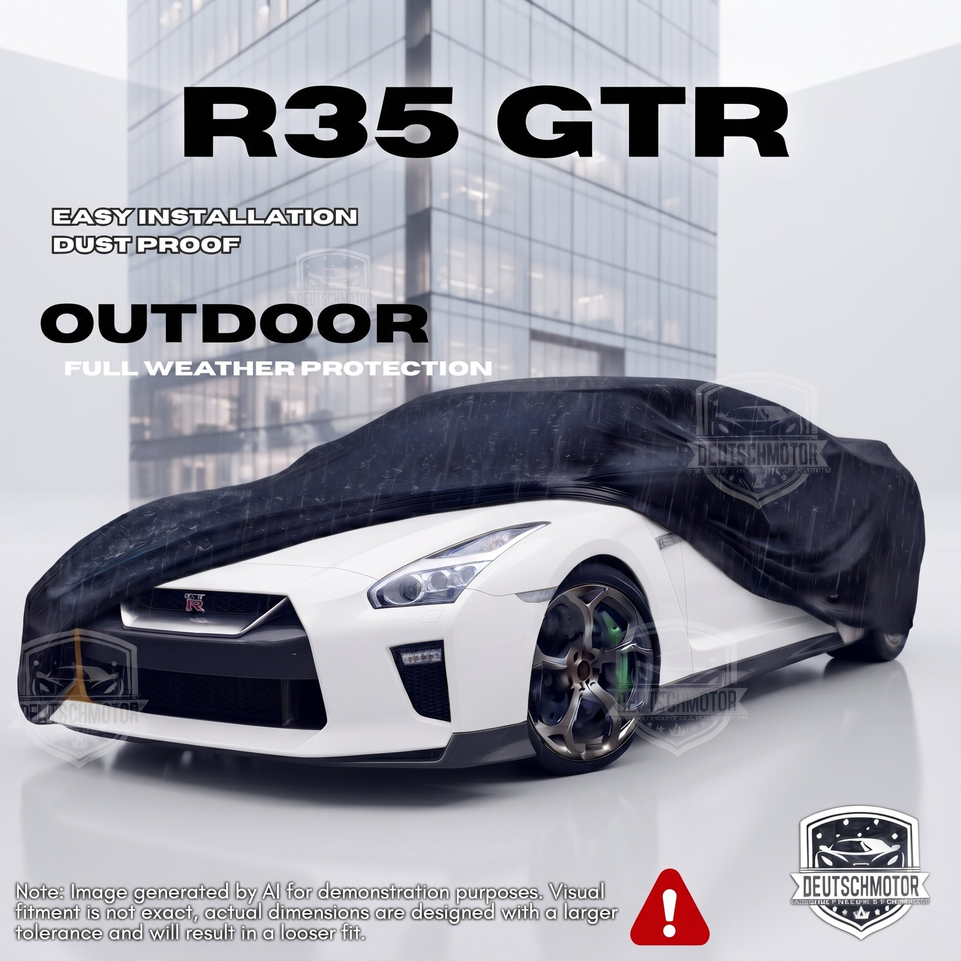 Outdoor weather protection car cover for GTR R35 skyline dash leather gust strap - Deutschmotor