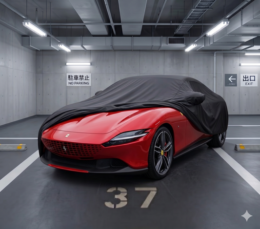 Ferrari Roma Car Cover: Premium 100% Waterproof Protection in Sleek Black - Deutschmotor