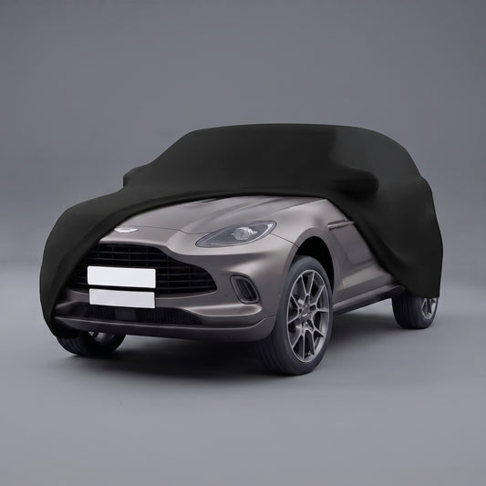 Car cover for Aston Martin DBX black premium semi custom made - Deutschmotor