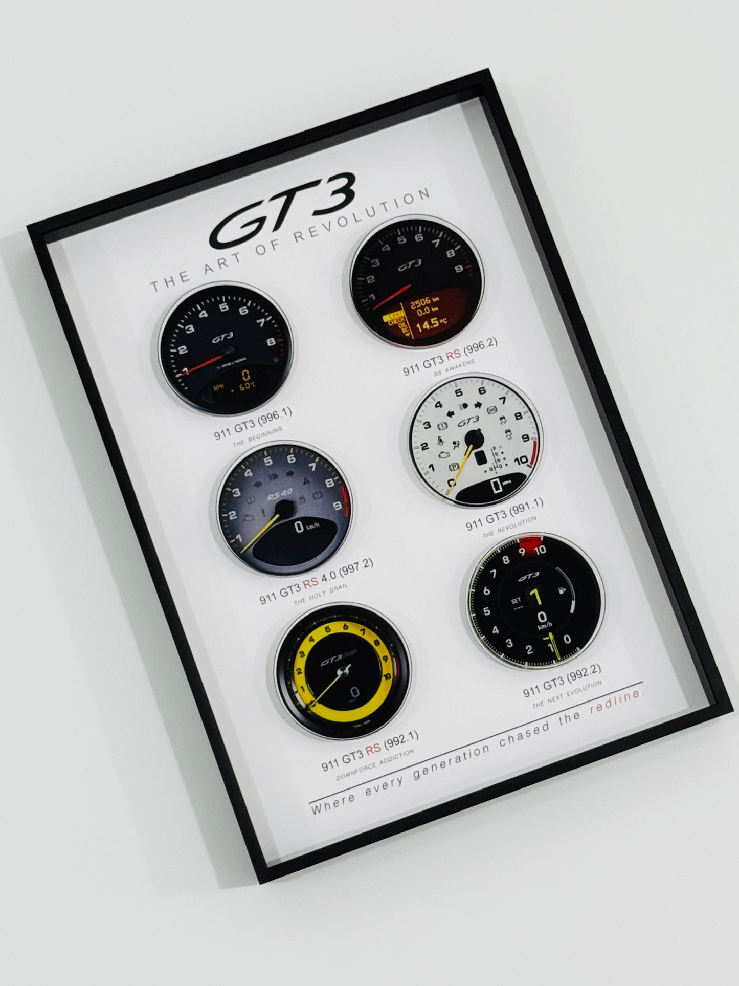 Porsche Classic Supercar Dial Framed Wall Art Display 30x20cm