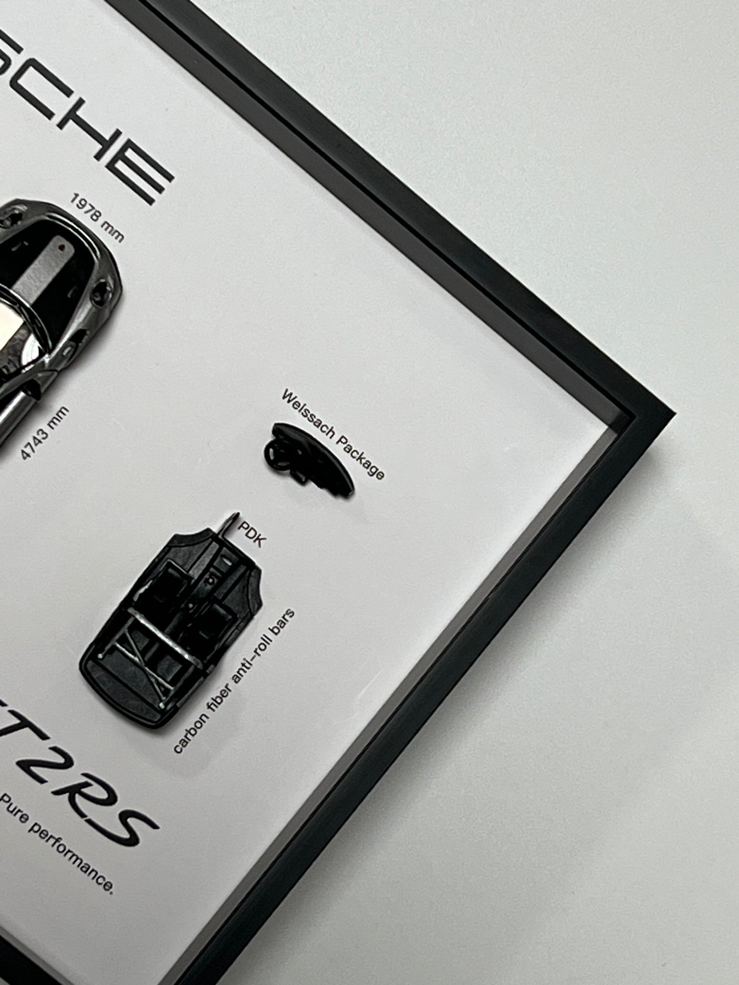 Porsche 911 GT2RS Framed Display Shadow Box 15.2x20.3cm