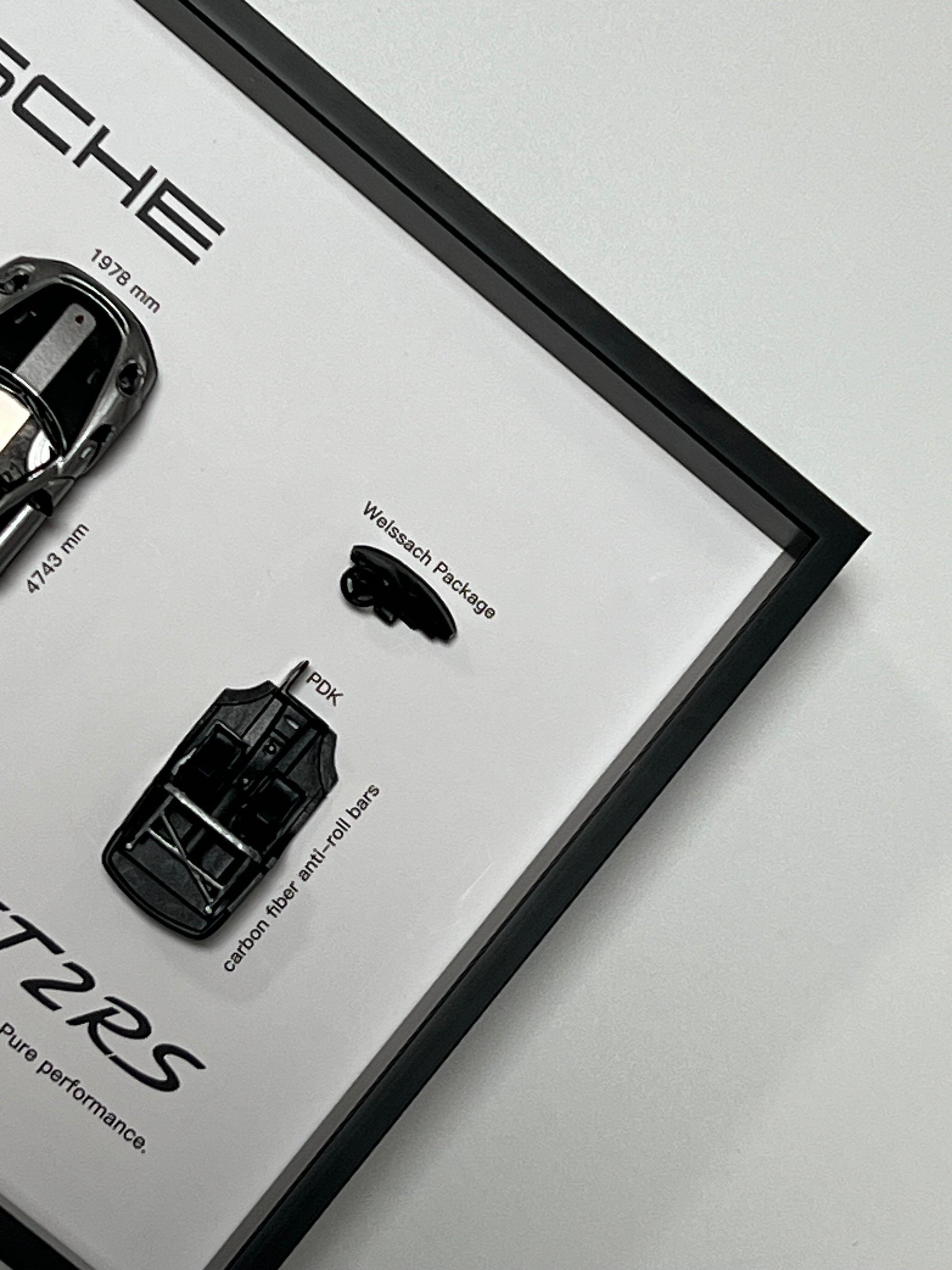 Porsche 911 GT2RS Framed Display Shadow Box 15.2x20.3cm