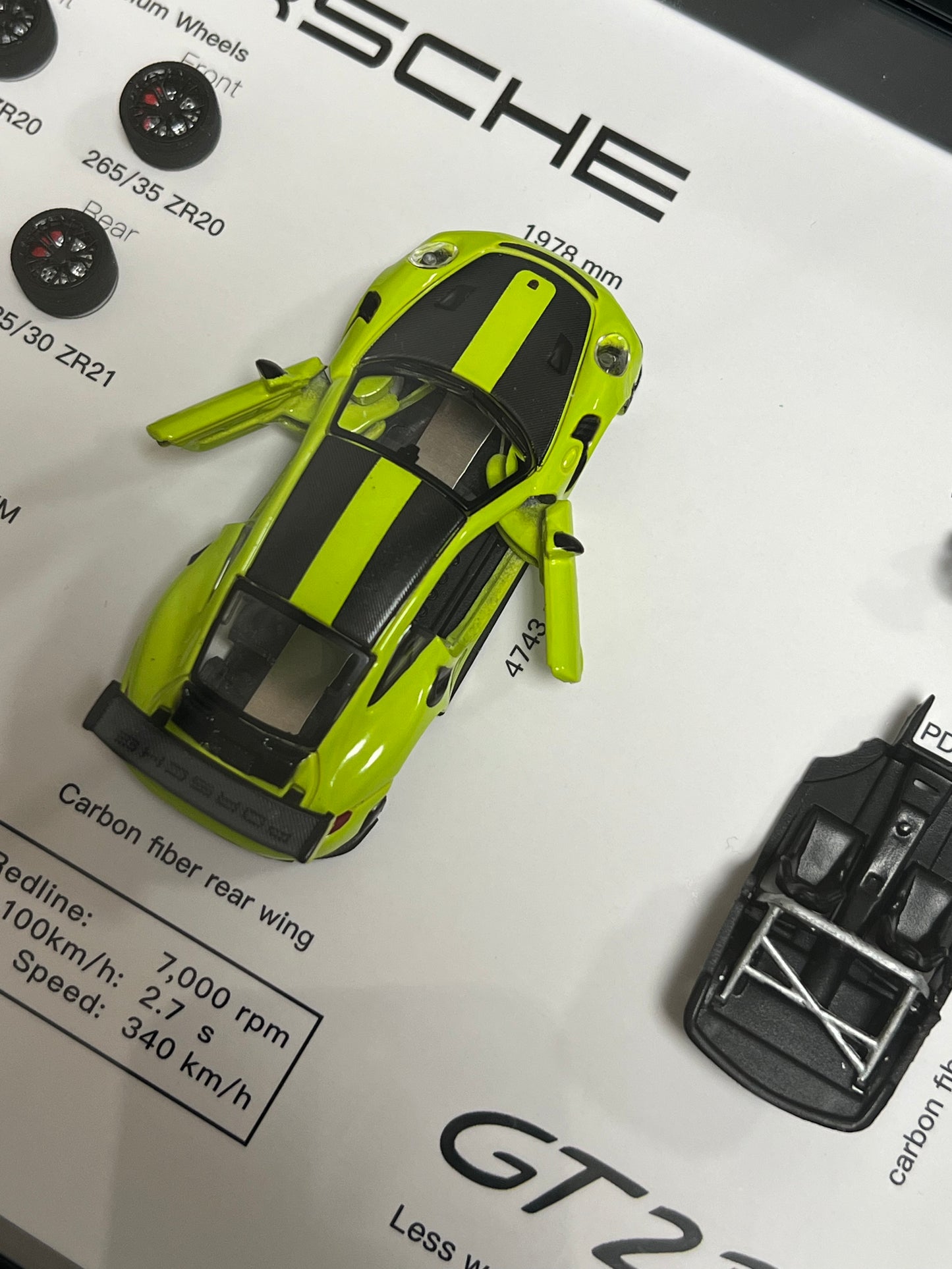 Porsche 911 GT2RS Framed Display Shadow Box 15.2x20.3cm